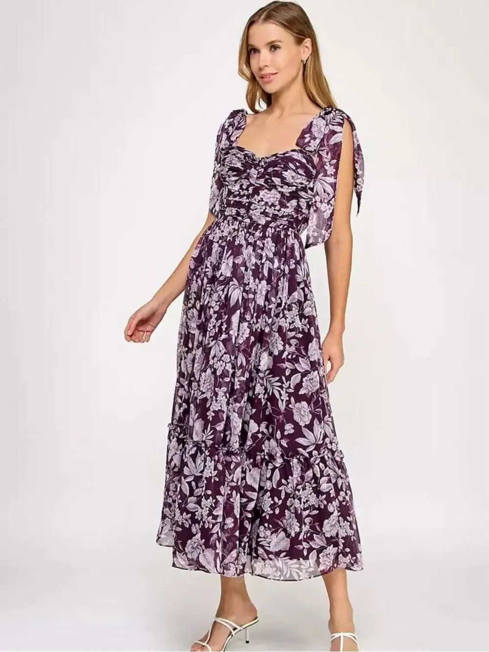 Alex & Sophia Women’s Juniors' Printed Sweetheart Fit & Flare Midi Dress $99